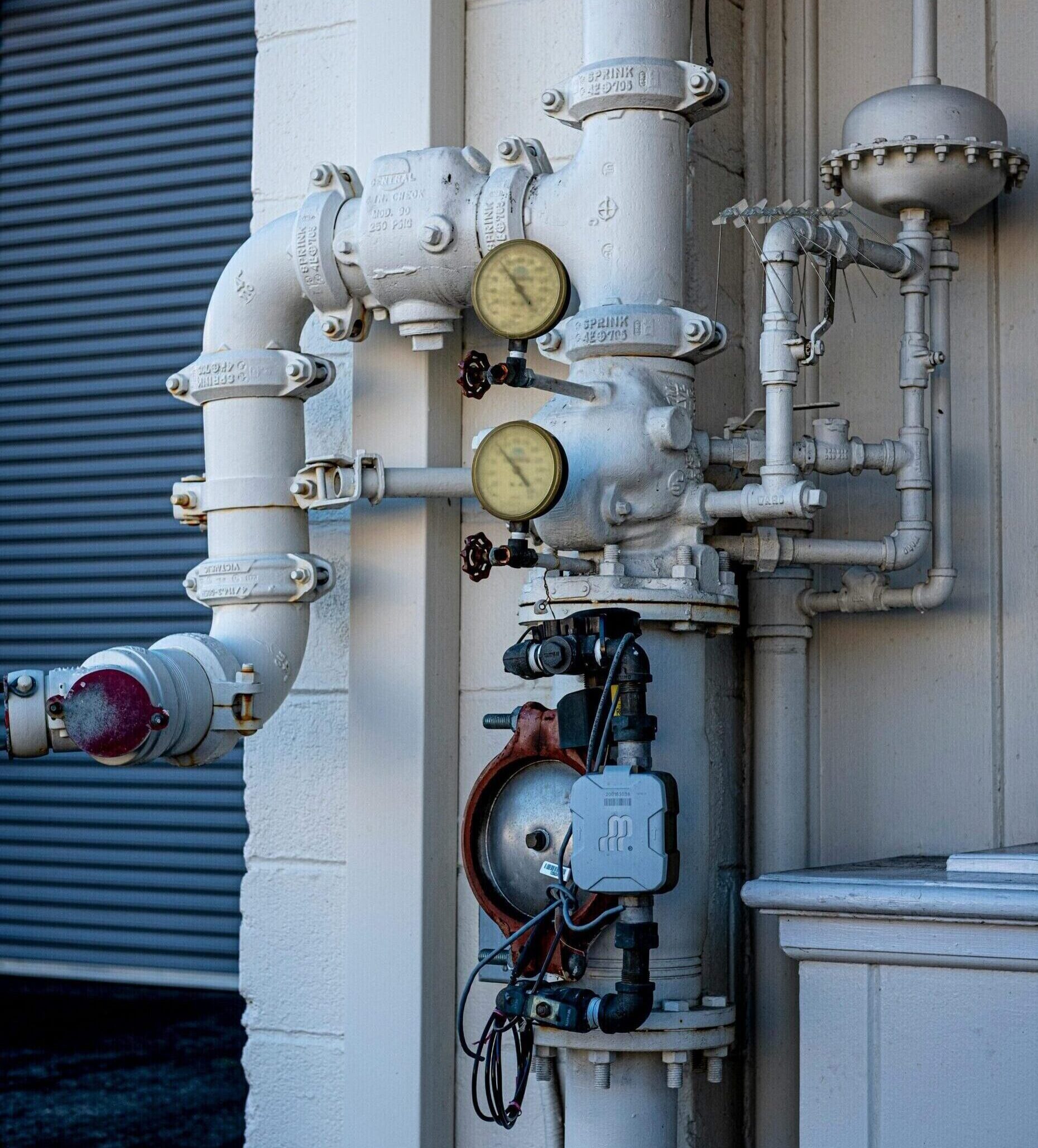 SBOIQ Exterior Industrial Pipes and Gauge System sboiq-industrial-pipes-plumbing-gauge-system-exterior-building